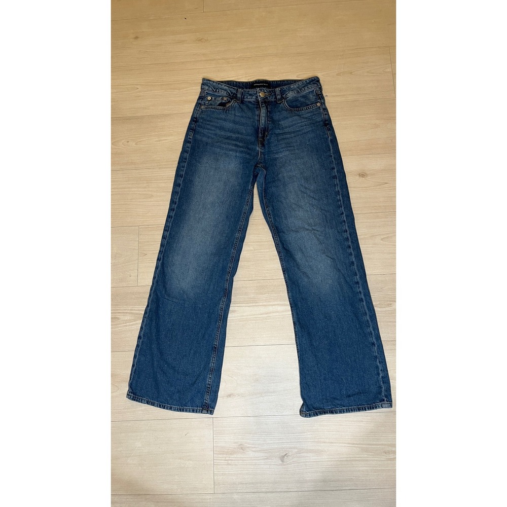 Aeropostale Womens High Rise Wide Leg Jeans Blue Medium Wash Size 8